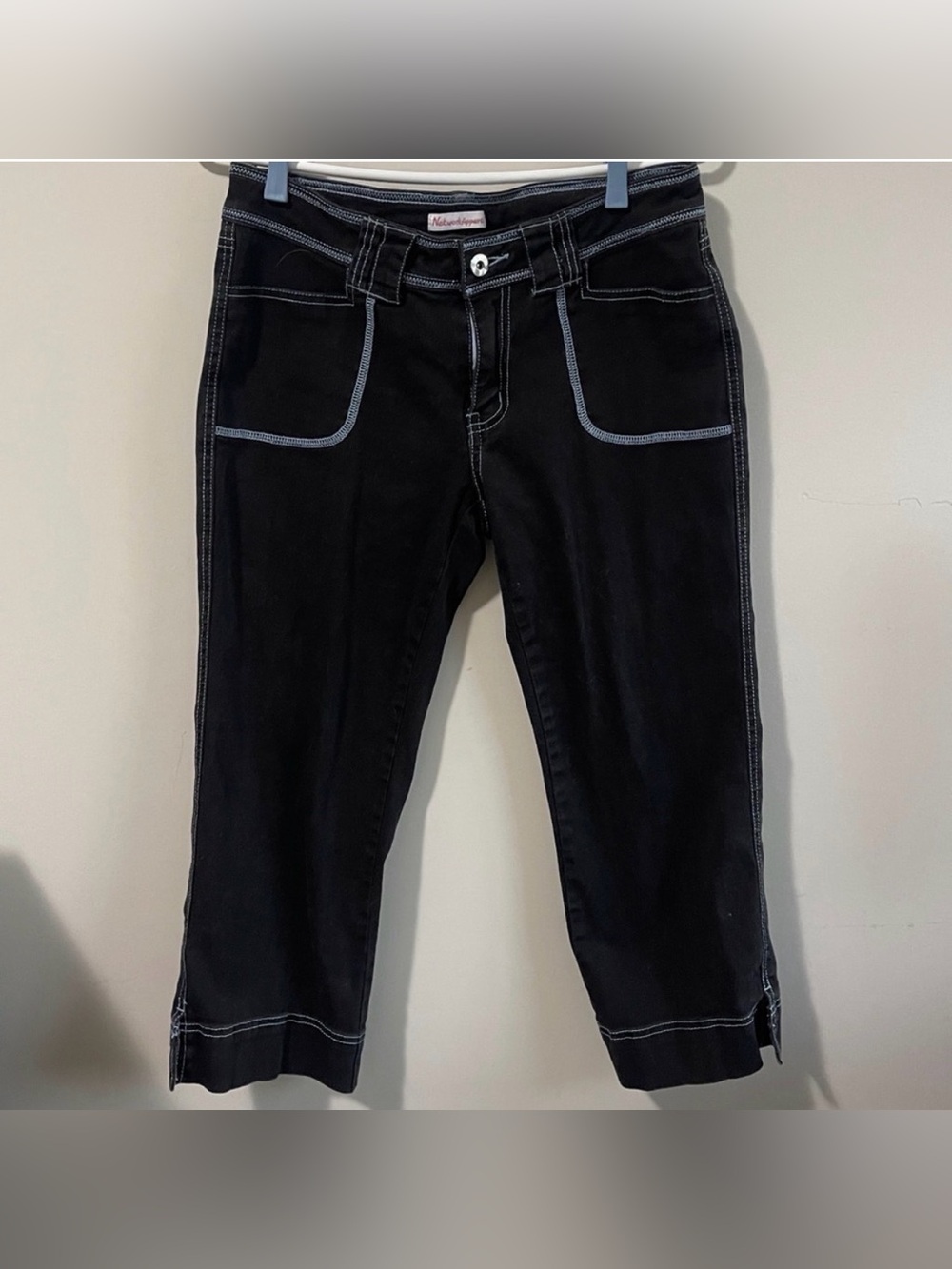 Y2K Network Apparel Capri With Blue Stitching 29